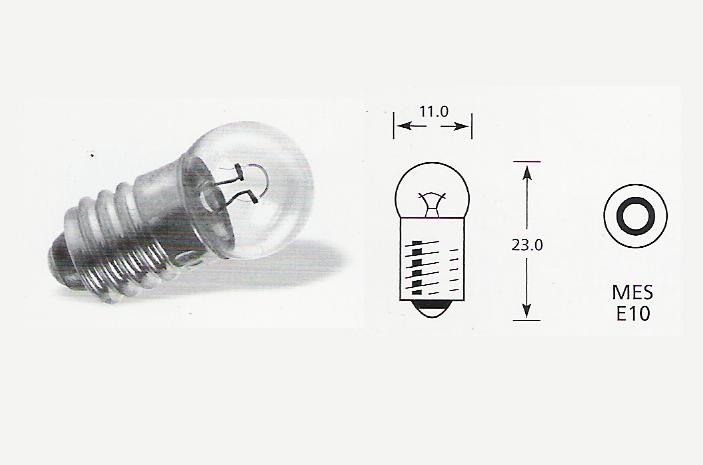 6 volt 3w MES E10